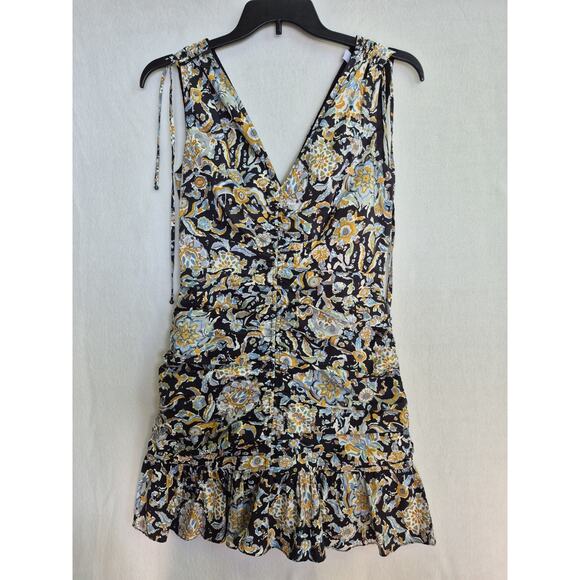 Veronica Beard JACKSON FLORAL-PRINT DRESS In Black Multi Size 4 NWT - Picture 6 of 12